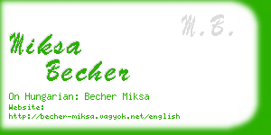 miksa becher business card